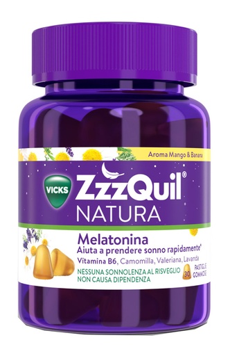 [984886945] VICKS ZZZQUIL NATURA MANGO & BANANA 30 PASTIGLIE GOMMOSE